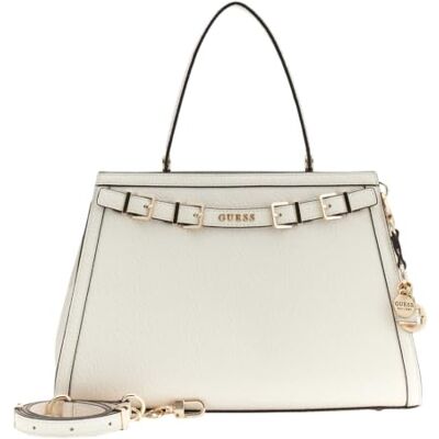 GUESS schoudertas handtas Dovie Satchel Cream White crème GUESS schoudertas handtas Dovie Satchel Cream White crème