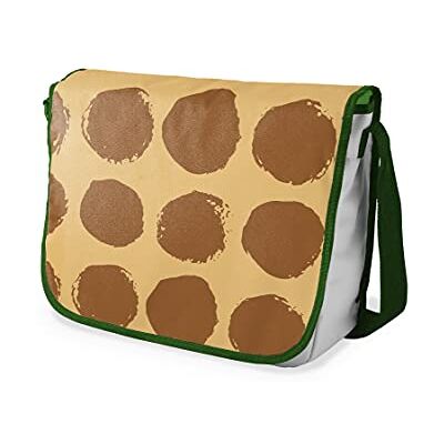 Bonamaison Digitaal bedrukte Messenger schooltas met kaki riem voor studenten, crossbody tas, koerierstas, schoudertas voor kinderen, meisjes, jongens, maat: 29x36 cm Bonamaison Digitaal bedrukte Messenger schooltas met kaki riem voor studenten, crossbody tas, koerierstas, schoudertas voor kinderen, meisjes, jongens, maat: 29x36 cm