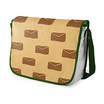 Bonamaison Digitaal bedrukte Messenger schooltas met kaki riem voor studenten, crossbody tas, koerierstas, schoudertas voor kinderen, meisjes, jongens, maat: 29x36 cm Bonamaison Digitaal bedrukte Messenger schooltas met kaki riem voor studenten, crossbody tas, koerierstas, schoudertas voor kinderen, meisjes, jongens, maat: 29x36 cm