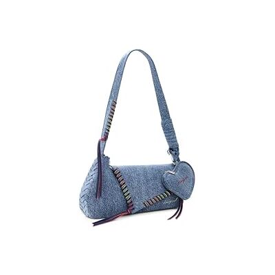 Desigual schoudertas Torio Denim Shoulder Bag Denim Raw Lichtblauw Desigual schoudertas Torio Denim Shoulder Bag Denim Raw Lichtblauw