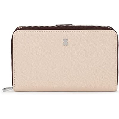 TOUS 2001689801 New Dubai Saf Tri-Beige portemonnee, maat M, eenheidsmaat, Beige, One Size TOUS 2001689801 New Dubai Saf Tri-Beige portemonnee, maat M, eenheidsmaat, Beige, One Size