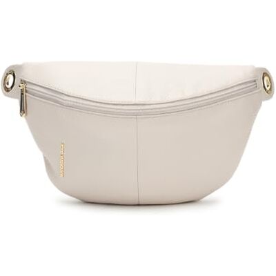 Mandarina Duck Leren gordeltas schoudertas Mellow Leather Bum Bag Cocoon Lichtgrijs Mandarina Duck Leren gordeltas schoudertas Mellow Leather Bum Bag Cocoon Lichtgrijs