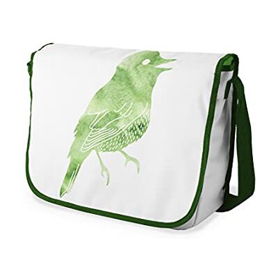 Bonamaison Digitaal bedrukte Messenger schooltas met kaki riem voor studenten, crossbody tas, koerierstas, schoudertas voor kinderen, meisjes, jongens, maat: 29x36 cm Bonamaison Digitaal bedrukte Messenger schooltas met kaki riem voor studenten, crossbody tas, koerierstas, schoudertas voor kinderen, meisjes, jongens, maat: 29x36 cm