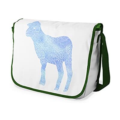 Bonamaison Digitaal bedrukte Messenger schooltas met kaki riem voor studenten, crossbody tas, koerierstas, schoudertas voor kinderen, meisjes, jongens, maat: 29x36 cm Bonamaison Digitaal bedrukte Messenger schooltas met kaki riem voor studenten, crossbody tas, koerierstas, schoudertas voor kinderen, meisjes, jongens, maat: 29x36 cm