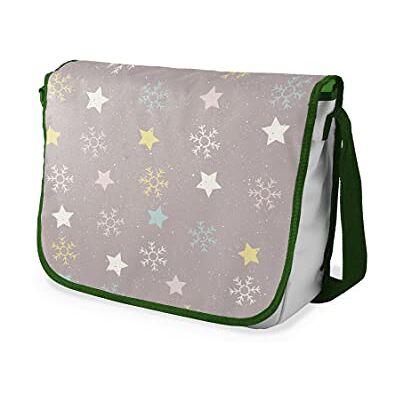 Bonamaison Digitaal bedrukte Messenger schooltas met kaki riem voor studenten, crossbody tas, koerierstas, schoudertas voor kinderen, meisjes, jongens, maat: 29x36 cm Bonamaison Digitaal bedrukte Messenger schooltas met kaki riem voor studenten, crossbody tas, koerierstas, schoudertas voor kinderen, meisjes, jongens, maat: 29x36 cm