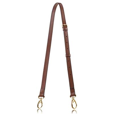 A ALLZEDREAM Allzedream Riem van echt leer voor tas, vervangend, crossbodytas, handtas, lang, aanpasbaar, donkerbruin A ALLZEDREAM Allzedream Riem van echt leer voor tas, vervangend, crossbodytas, handtas, lang, aanpasbaar, donkerbruin
