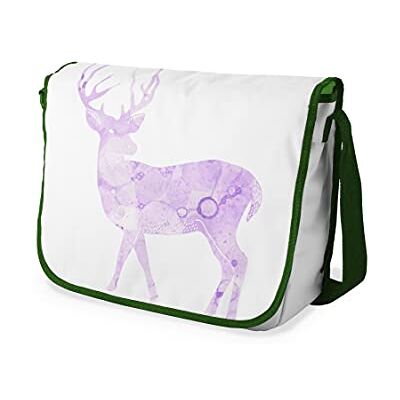 Bonamaison Digitaal bedrukte Messenger schooltas met kaki riem voor meisjes en jongens, boodschappentassen voor scholieren, schoudertassen, grootte: 29x36 cm Bonamaison Digitaal bedrukte Messenger schooltas met kaki riem voor meisjes en jongens, boodschappentassen voor scholieren, schoudertassen, grootte: 29x36 cm