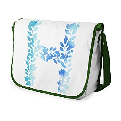 Bonamaison Digitaal bedrukte Messenger schooltas met kaki riem voor studenten, crossbody tas, koerierstas, schoudertas voor kinderen, meisjes, jongens, maat: 29x36 cm Bonamaison Digitaal bedrukte Messenger schooltas met kaki riem voor studenten, crossbody tas, koerierstas, schoudertas voor kinderen, meisjes, jongens, maat: 29x36 cm