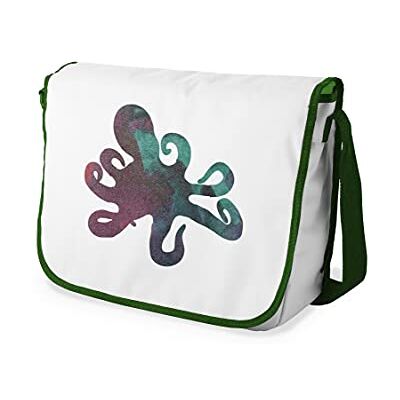 Bonamaison Digitaal bedrukte Messenger schooltas met kaki riem voor studenten, crossbody tas, koerierstas, schoudertas voor kinderen, meisjes, jongens, maat: 29x36 cm Bonamaison Digitaal bedrukte Messenger schooltas met kaki riem voor studenten, crossbody tas, koerierstas, schoudertas voor kinderen, meisjes, jongens, maat: 29x36 cm