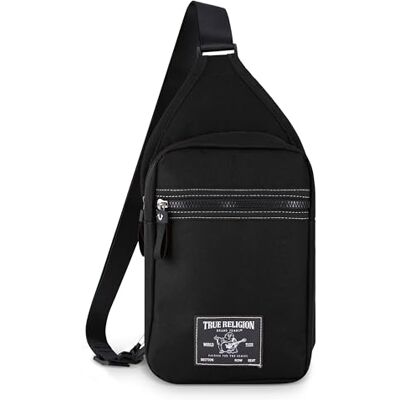 True Religion Crossbody Tas Heren Casual Schoudertas voor Mannen, Kleine Reizen Heren Crossbody, Zwart, One Size, Crossbody True Religion Crossbody Tas Heren Casual Schoudertas voor Mannen, Kleine Reizen Heren Crossbody, Zwart, One Size, Crossbody