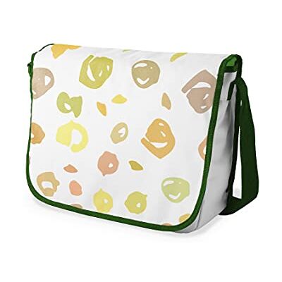 Bonamaison Digitaal bedrukte Messenger schooltas met kaki riem voor studenten, crossbody tas, koerierstas, schoudertas voor kinderen, meisjes, jongens, maat: 29x36 cm Bonamaison Digitaal bedrukte Messenger schooltas met kaki riem voor studenten, crossbody tas, koerierstas, schoudertas voor kinderen, meisjes, jongens, maat: 29x36 cm