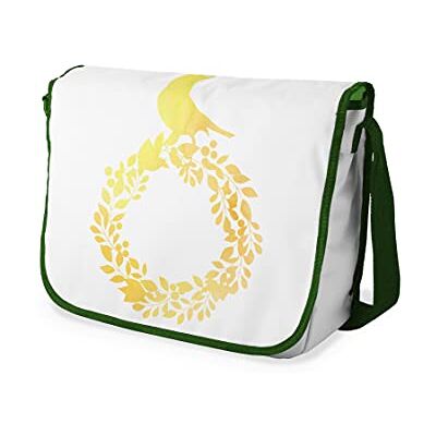 Bonamaison Digitaal bedrukte Messenger schooltas met kaki riem voor studenten, crossbody tas, koerierstas, schoudertas voor kinderen, meisjes, jongens, maat: 29x36 cm Bonamaison Digitaal bedrukte Messenger schooltas met kaki riem voor studenten, crossbody tas, koerierstas, schoudertas voor kinderen, meisjes, jongens, maat: 29x36 cm