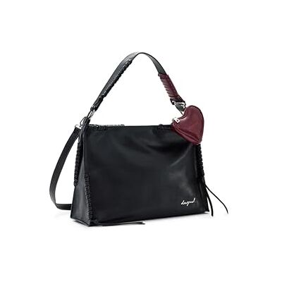 Desigual schoudertas Torio Leiria Black Shoulder Bag Black zwart Desigual schoudertas Torio Leiria Black Shoulder Bag Black zwart