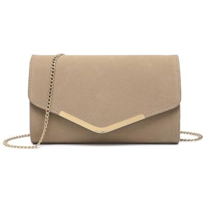 Miss Lulu Elegante Dameshandtas en Clutch van Leer, Elegante Tas voor Ceremonies, Beige, 1 Maat Miss Lulu Elegante Dameshandtas en Clutch van Leer, Elegante Tas voor Ceremonies, Beige, 1 Maat