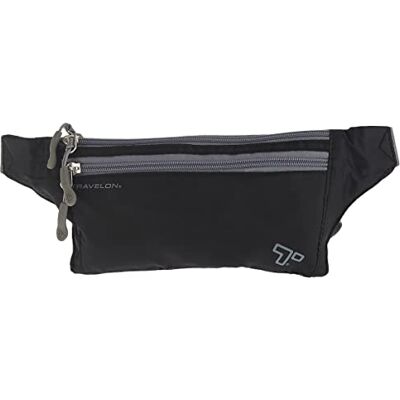 Travelon Taille Pack met dubbele rits, Zwart, Eén maat, Taille pack met dubbele rits Travelon Taille Pack met dubbele rits, Zwart, Eén maat, Taille pack met dubbele rits