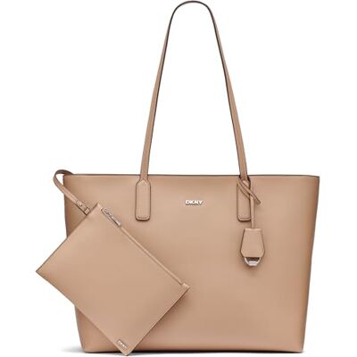 DKNY Women's Saige EW TOP Zip Tote Bag, Cappuccino/Cream DKNY Women's Saige EW TOP Zip Tote Bag, Cappuccino/Cream