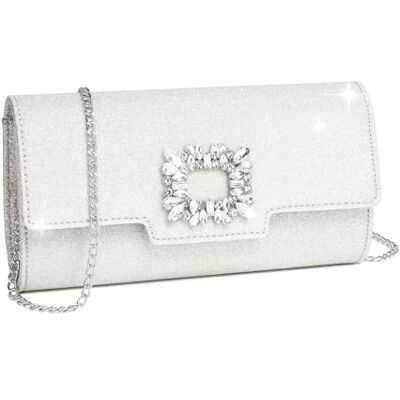 Miss Lulu Clutch Avondtas voor dames, elegante envelop-kettingtas, tas, crossbody tas voor bruiloft, party, cocktail, eindejaarsbal Miss Lulu Clutch Avondtas voor dames, elegante envelop-kettingtas, tas, crossbody tas voor bruiloft, party, cocktail, eindejaarsbal