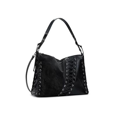 Desigual schoudertas Leiria Tango Patch Shoulder Bag Black zwart Desigual schoudertas Leiria Tango Patch Shoulder Bag Black zwart