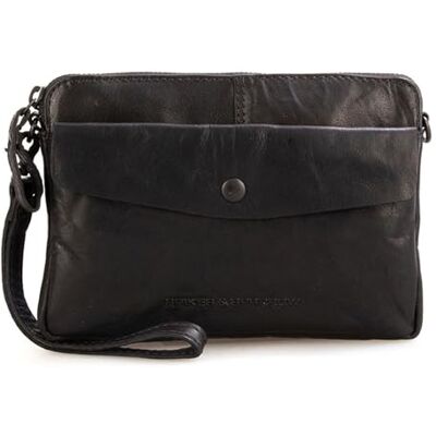 Spikes & Sparrow Leren Crossbodytas/Clutch Idaho Zwart Spikes & Sparrow Leren Crossbodytas/Clutch Idaho Zwart