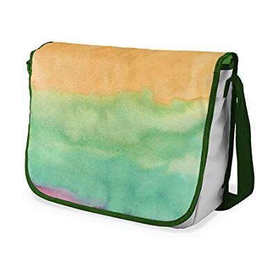 Bonamaison Digitaal bedrukte Messenger schooltas met kaki riem voor studenten, crossbody tas, koerierstas, schoudertas voor kinderen, meisjes, jongens, maat: 29x36 cm Bonamaison Digitaal bedrukte Messenger schooltas met kaki riem voor studenten, crossbody tas, koerierstas, schoudertas voor kinderen, meisjes, jongens, maat: 29x36 cm