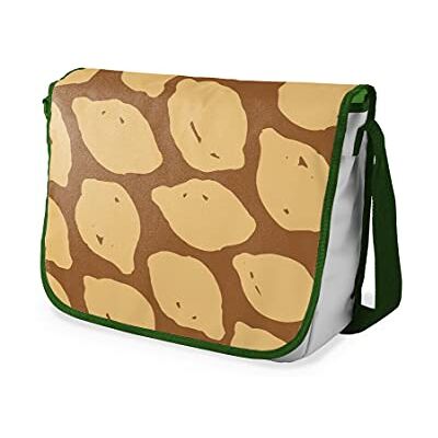 Bonamaison Digitaal bedrukte Messenger schooltas met kaki riem voor studenten, crossbody tas, koerierstas, schoudertas voor kinderen, meisjes, jongens, maat: 29x36 cm Bonamaison Digitaal bedrukte Messenger schooltas met kaki riem voor studenten, crossbody tas, koerierstas, schoudertas voor kinderen, meisjes, jongens, maat: 29x36 cm