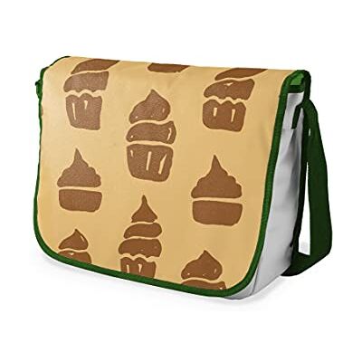 Bonamaison Digitaal bedrukte Messenger schooltas met kaki riem voor studenten, crossbody tas, koerierstas, schoudertas voor kinderen, meisjes, jongens, maat: 29x36 cm Bonamaison Digitaal bedrukte Messenger schooltas met kaki riem voor studenten, crossbody tas, koerierstas, schoudertas voor kinderen, meisjes, jongens, maat: 29x36 cm