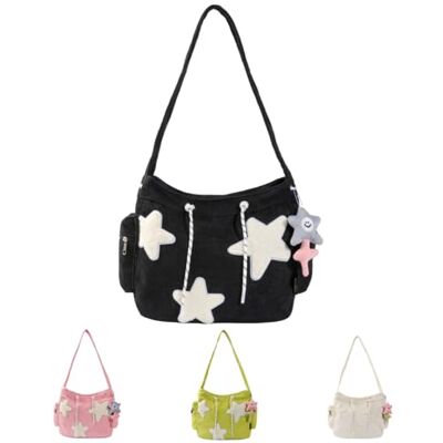 Splendrive Star Tote Hobo Bag Vrouwen Handtas Grote Capaciteit Tote Schoudertas Casual Crossbody Tas Gift voor Vrouwen, Zwart, One Size Splendrive Star Tote Hobo Bag Vrouwen Handtas Grote Capaciteit Tote Schoudertas Casual Crossbody Tas Gift voor Vrouwen, Zwart, One Size
