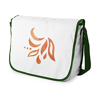 Bonamaison Digitaal bedrukte Messenger schooltas met kaki riem voor meisjes en jongens, boodschappentassen voor scholieren, schoudertassen, grootte: 29x36 cm Bonamaison Digitaal bedrukte Messenger schooltas met kaki riem voor meisjes en jongens, boodschappentassen voor scholieren, schoudertassen, grootte: 29x36 cm