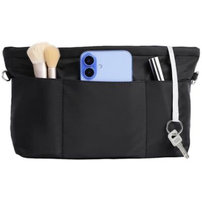 Cozary Organizer voor tassen van nylon, organizer voor draagtassen, 13 vakken, waterdicht, perfect voor handtassen, reistas en draagtas (zwart, M) Cozary Organizer voor tassen van nylon, organizer voor draagtassen, 13 vakken, waterdicht, perfect voor handtassen, reistas en draagtas (zwart, M)