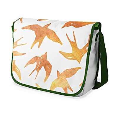 Bonamaison Digitaal bedrukte Messenger schooltas met kaki riem voor studenten, crossbody tas, koerierstas, schoudertas voor kinderen, meisjes, jongens, maat: 29x36 cm Bonamaison Digitaal bedrukte Messenger schooltas met kaki riem voor studenten, crossbody tas, koerierstas, schoudertas voor kinderen, meisjes, jongens, maat: 29x36 cm