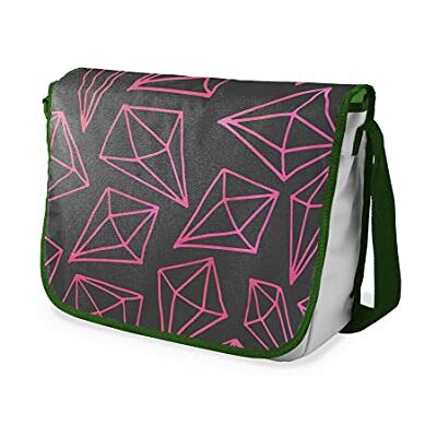 Bonamaison Digitaal bedrukte Messenger schooltas met kaki riem voor studenten, crossbody tas, koerierstas, schoudertas voor kinderen, meisjes, jongens, maat: 29x36 cm Bonamaison Digitaal bedrukte Messenger schooltas met kaki riem voor studenten, crossbody tas, koerierstas, schoudertas voor kinderen, meisjes, jongens, maat: 29x36 cm