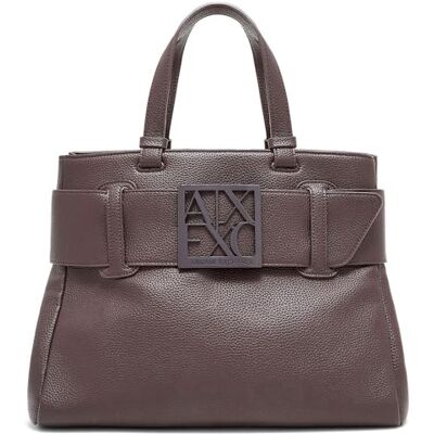 Giorgio Armani Dames Susy, Essential, Sustainable, Soft, Metal Logo Shopping Bag, Dusk Shade Giorgio Armani Dames Susy, Essential, Sustainable, Soft, Metal Logo Shopping Bag, Dusk Shade