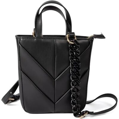 GIOSEPPO Gewatteerde zwarte tas met kettinggreep Cleland, Zwart, One Size GIOSEPPO Gewatteerde zwarte tas met kettinggreep Cleland, Zwart, One Size