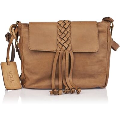 aleva Dames handtas van leer, beige, beige aleva Dames handtas van leer, beige, beige