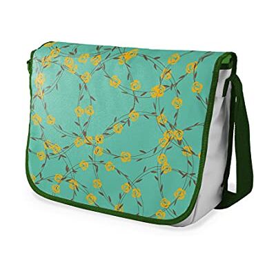 Bonamaison Digitaal bedrukte Messenger schooltas met kaki riem voor studenten, crossbody tas, koerierstas, schoudertas voor kinderen, meisjes, jongens, maat: 29x36 cm Bonamaison Digitaal bedrukte Messenger schooltas met kaki riem voor studenten, crossbody tas, koerierstas, schoudertas voor kinderen, meisjes, jongens, maat: 29x36 cm
