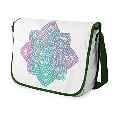 Bonamaison Digitaal bedrukte Messenger schooltas met kaki riem voor studenten, crossbody tas, koerierstas, schoudertas voor kinderen, meisjes, jongens, maat: 29x36 cm Bonamaison Digitaal bedrukte Messenger schooltas met kaki riem voor studenten, crossbody tas, koerierstas, schoudertas voor kinderen, meisjes, jongens, maat: 29x36 cm