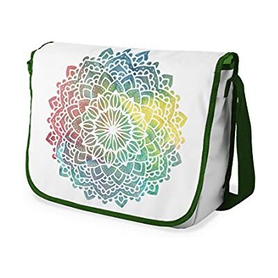 Bonamaison Digitaal bedrukte Messenger schooltas met kaki riem voor studenten, crossbody tas, koerierstas, schoudertas voor kinderen, meisjes, jongens, maat: 29x36 cm Bonamaison Digitaal bedrukte Messenger schooltas met kaki riem voor studenten, crossbody tas, koerierstas, schoudertas voor kinderen, meisjes, jongens, maat: 29x36 cm
