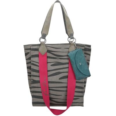 Fritzi aus Preussen Fritzi Izzy02 Canvas Zebra Wild Shopper Katoenmix Damestas Handtas Dames Vegan Zebraprint Afneembaar Brillenetui Festival City Beach Tote Bag Dagelijks Gebruik 39 x 32 x 11 cm – Groen Fritzi aus Preussen Fritzi Izzy02 Canvas Zebra Wild Shopper Katoenmix Damestas Handtas Dames Vegan Zebraprint Afneembaar Brillenetui Festival City Beach Tote Bag Dagelijks Gebruik 39 x 32 x 11 cm – Groen