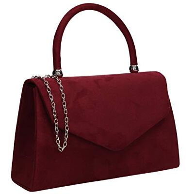 SwankySwans Vrouwen Kendall Suede Envelop Party Prom Clutch Bag Clutch, Rood (Bourgondi? SwankySwans Vrouwen Kendall Suede Envelop Party Prom Clutch Bag Clutch, Rood (Bourgondi?