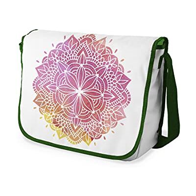 Bonamaison Digitaal bedrukte Messenger schooltas met kaki riem voor meisjes en jongens, boodschappentassen voor scholieren, schoudertassen, grootte: 29x36 cm Bonamaison Digitaal bedrukte Messenger schooltas met kaki riem voor meisjes en jongens, boodschappentassen voor scholieren, schoudertassen, grootte: 29x36 cm