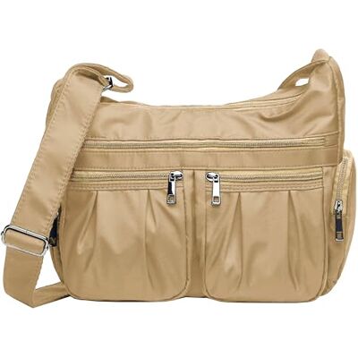 VOLGANIK ROCK Crossbody Portemonnees Voor Vrouwen Schouder Handtassen Lichtgewicht Waterdichte Nylon Reistas Dames Pocketbooks, Khaki Standaard VOLGANIK ROCK Crossbody Portemonnees Voor Vrouwen Schouder Handtassen Lichtgewicht Waterdichte Nylon Reistas Dames Pocketbooks, Khaki Standaard