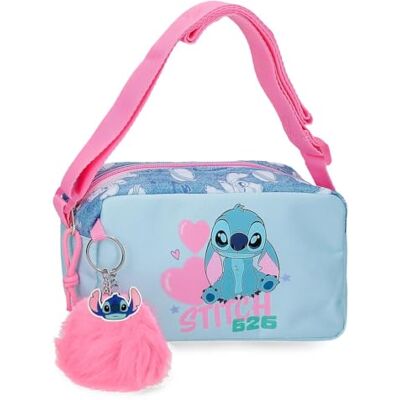 Disney Joumma Stitch Hearts Schoudertas Blauw 19.5x11.5x7.5 cm Polyester Disney Joumma Stitch Hearts Schoudertas Blauw 19.5x11.5x7.5 cm Polyester