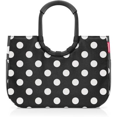 reisenthel Loopshopper L, stevige tas met praktische vakken van gerecyclede PET-flessen, charmant en waterafstotend design, Frame Dots White, Eén maat, Hedendaags reisenthel Loopshopper L, stevige tas met praktische vakken van gerecyclede PET-flessen, charmant en waterafstotend design, Frame Dots White, Eén maat, Hedendaags