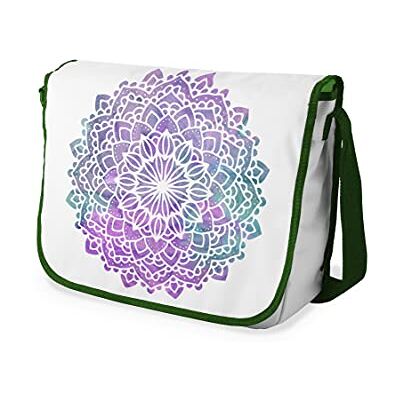Bonamaison Digitaal bedrukte Messenger schooltas met kaki riem voor studenten, crossbody tas, koerierstas, schoudertas voor kinderen, meisjes, jongens, maat: 29x36 cm Bonamaison Digitaal bedrukte Messenger schooltas met kaki riem voor studenten, crossbody tas, koerierstas, schoudertas voor kinderen, meisjes, jongens, maat: 29x36 cm