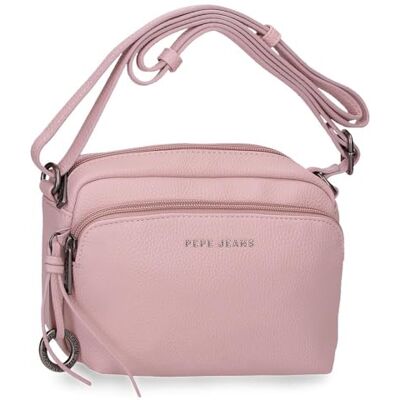 Pepe Jeans Paola Roze Schoudertas 21x15x6 cm Polyester en PU van Joumma Bags Pepe Jeans Paola Roze Schoudertas 21x15x6 cm Polyester en PU van Joumma Bags