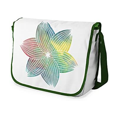 Bonamaison Digitaal bedrukte Messenger schooltas met kaki riem voor studenten, crossbody tas, koerierstas, schoudertas voor kinderen, meisjes, jongens, maat: 29x36 cm Bonamaison Digitaal bedrukte Messenger schooltas met kaki riem voor studenten, crossbody tas, koerierstas, schoudertas voor kinderen, meisjes, jongens, maat: 29x36 cm