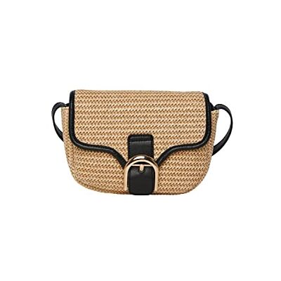PIECES PCLUNA STRAW CROSS BODY, Natuur/detail: zwart PIECES PCLUNA STRAW CROSS BODY, Natuur/detail: zwart