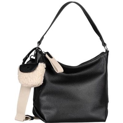 TOM TAILOR schoudertas Fania Hobo Bag Black zwart TOM TAILOR schoudertas Fania Hobo Bag Black zwart