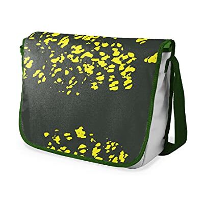 Bonamaison Digitaal bedrukte Messenger schooltas met kaki riem voor studenten, crossbody tas, koerierstas, schoudertas voor kinderen, meisjes, jongens, maat: 29x36 cm Bonamaison Digitaal bedrukte Messenger schooltas met kaki riem voor studenten, crossbody tas, koerierstas, schoudertas voor kinderen, meisjes, jongens, maat: 29x36 cm