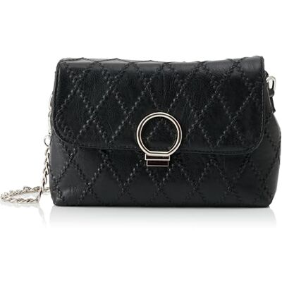 NAEMI Dames handtas tas clutch, zwart, zwart, Eén Maat NAEMI Dames handtas tas clutch, zwart, zwart, Eén Maat